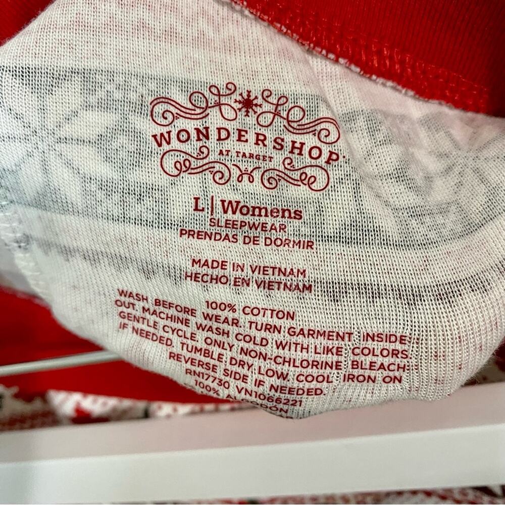 Wondershop Women’s Christmas Bear Tree Print Sleepwear Pants Red & White NWOT - Picture 4 of 5